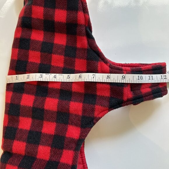 Heart To Tail Large Reversible Dog Jacket Red Buffalo Plaid Vest 25-50lbs - Picture 7 of 9